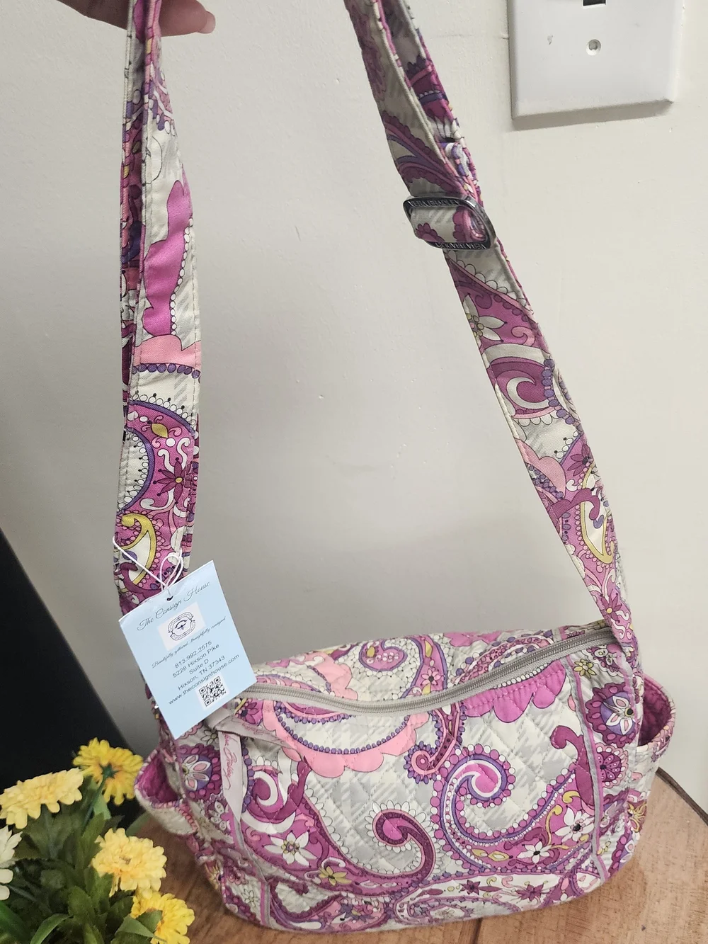 Vera Bradley Pink Paisley Shoulder Bag - Picture 5 of 5